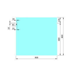 Transparentné ESG/VSG sklo medzi stĺpky 950 mm Transparentné ESG/VSG sklo medzi stĺpky 950 mm